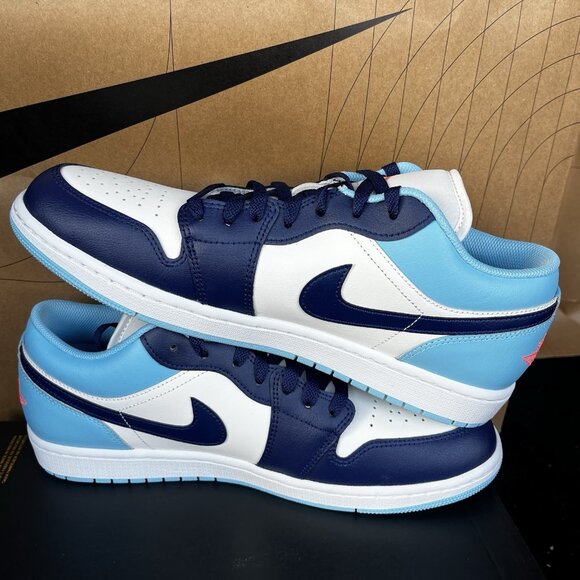 NEW Nike Air Jordan 1 Low Sail Blue Chill Men\'s 553558-149 Men Size 11.5 main image 4